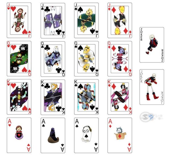 Игральные карты с персонажами 13 карт