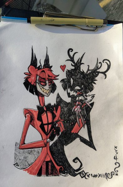 Рисунки маркерами демоны