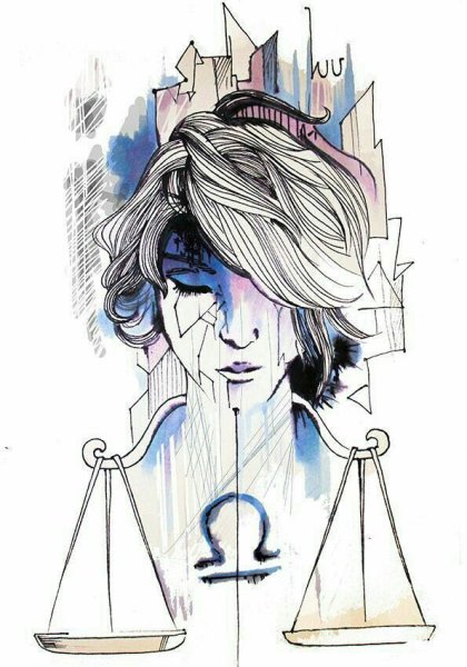 Весы знак зодиака арт