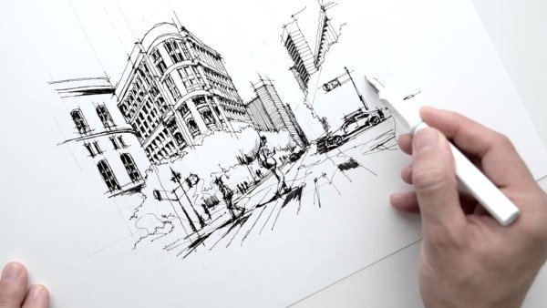 Наброски лайнером