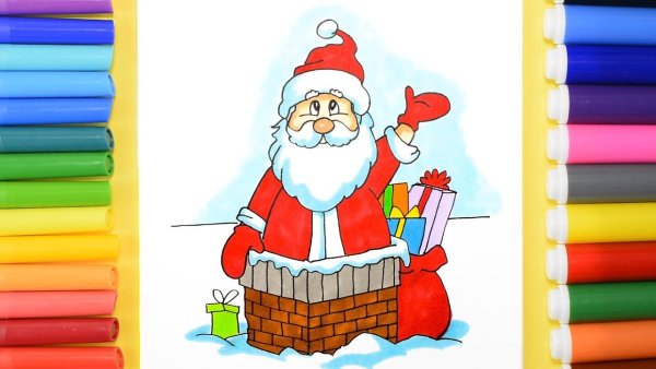 Дед Мороз фломастерами