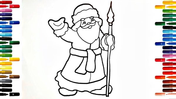 Легкие кавайные новогодние рисунки