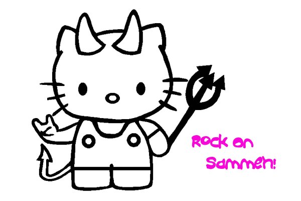 Маленькие рисунки Хеллоу Китти черно белое