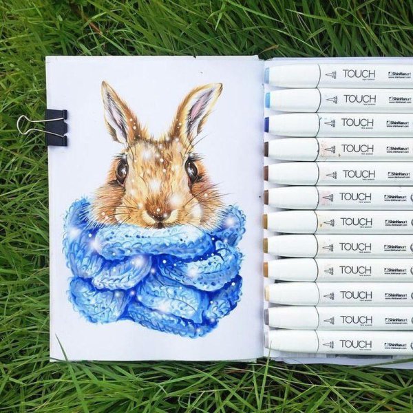 Кролик фломастером