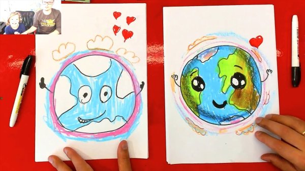 Рыба кит папа рисует