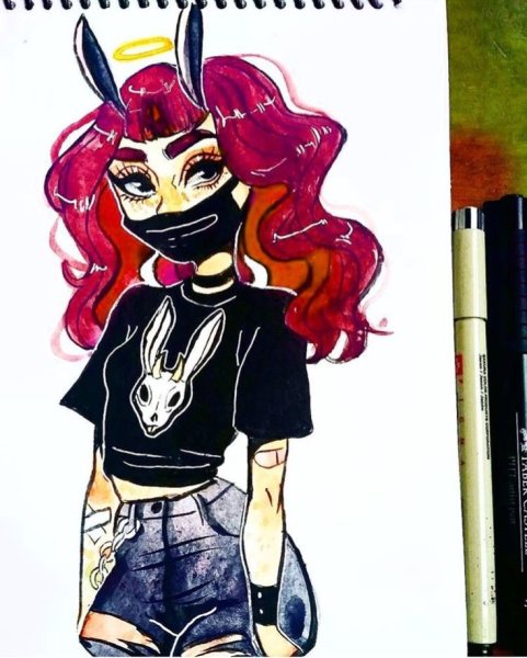 Рисунки маркерами демоны