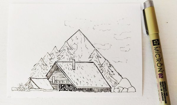 Раскраска скетчинг маркерами