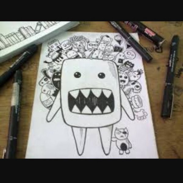 Срисовки чёрным маркером