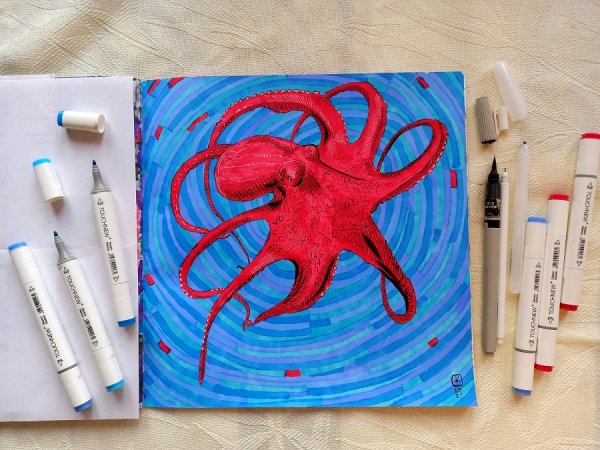 Рисование маркерами для детей