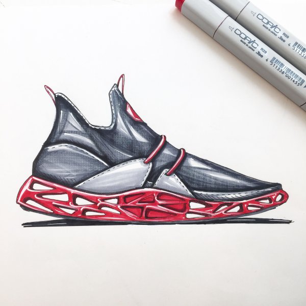 Дизайнерский эскиз кроссовка