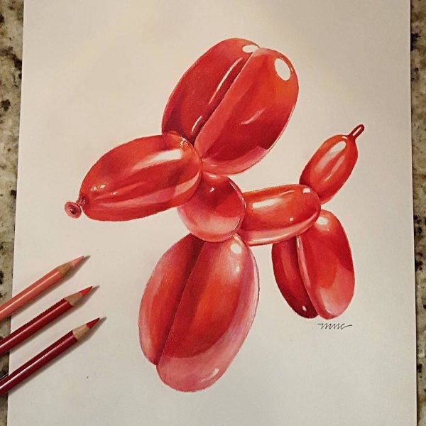 Воздушный шарик маркерами