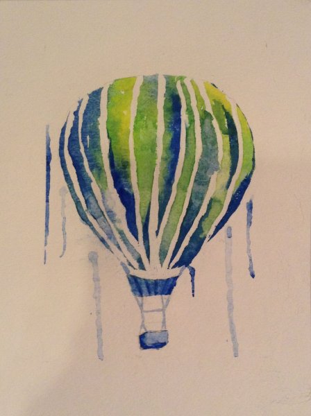 Акварельный воздушный шар