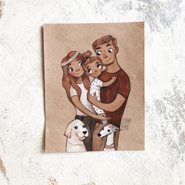 Зарисовки на крафт бумаге