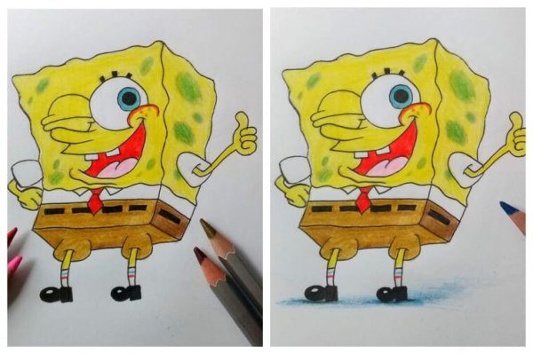 Спанч Боб рисунок легкий