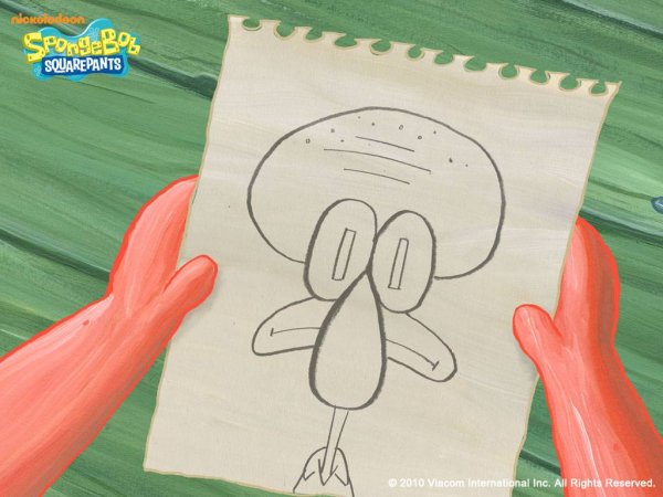 Рисунки фломастерами Спанч Боб