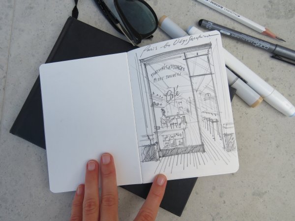 Легкие рисунки черным фломастером