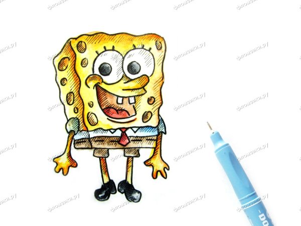 Губка Боб маркерами