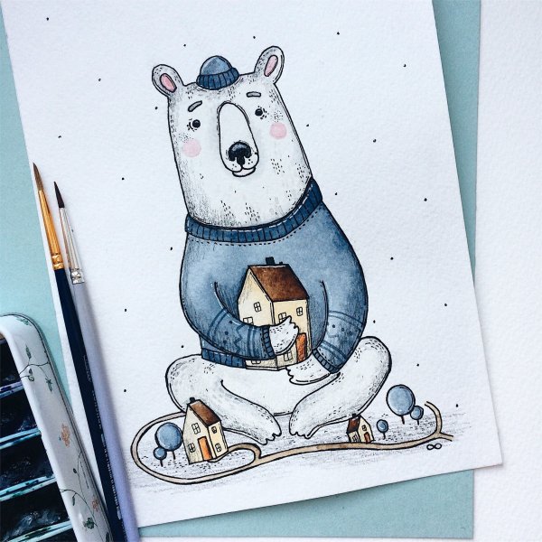 Милые рисунки для скетчбука