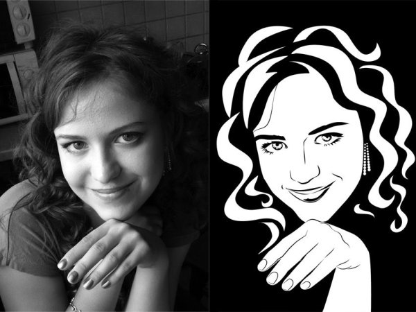 Портрет по трафарету