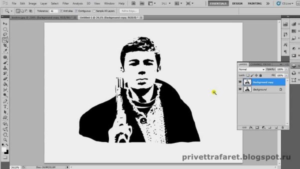 Как сделать трафарет из фотографии