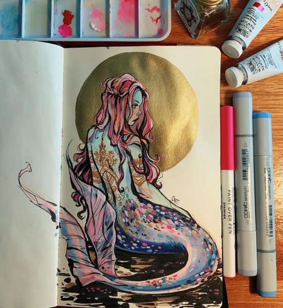 Красивые рисунки для срисовки фломастерами