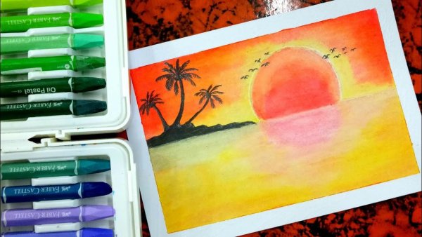 Закат фломастерами