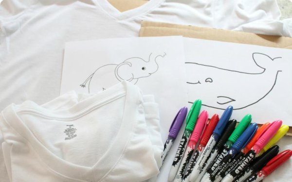 Роспись маркерами по ткани