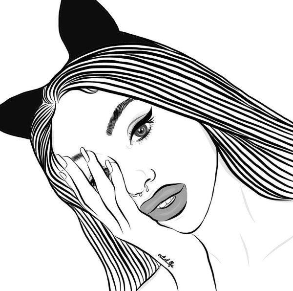 Девушка рисунок