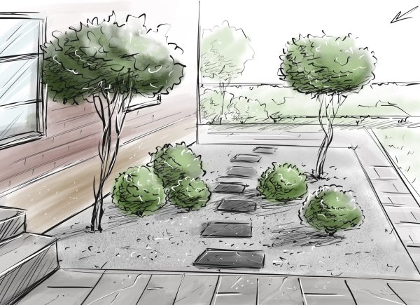 Скетч ландшафт