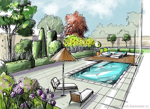 Скетч ландшафт