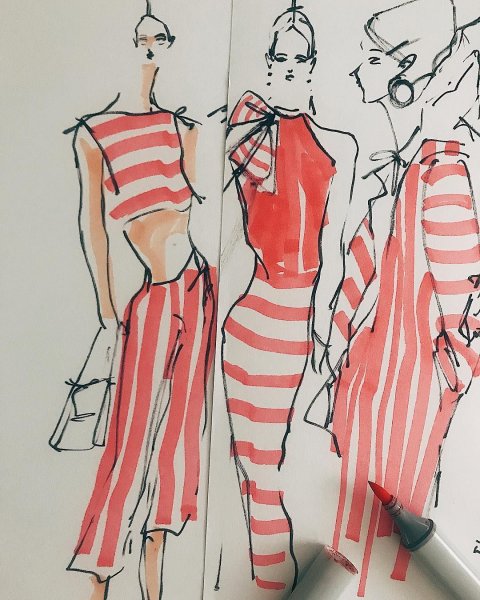 Фэшн индустрия иллюстрация