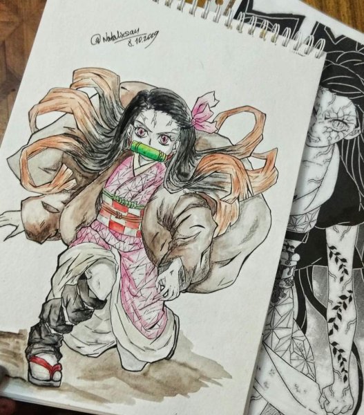 Незуко тату эскизы