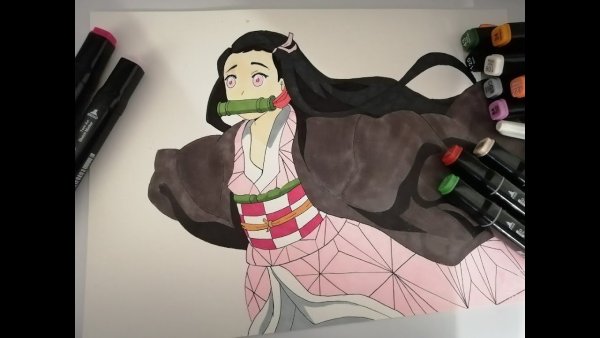 Незуко рисунки фломастерами