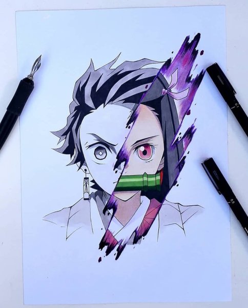 Скейч клинок рассекающий демонов