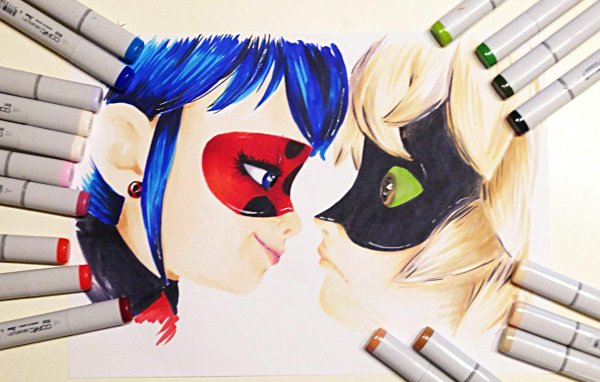 Леди баг и супер кот рисовать