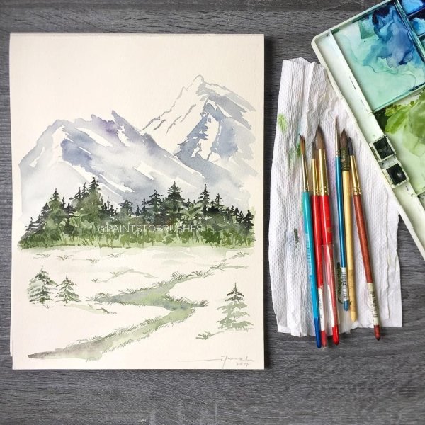 Пейзажи для рисования маркерами