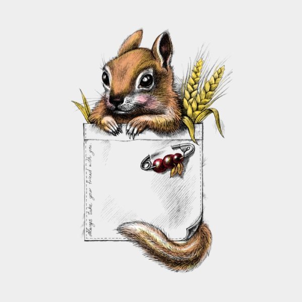 Белочки рисунок маркером