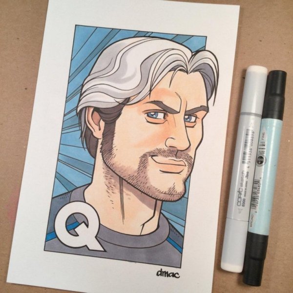 Рисунки скетч маркерами Марвел