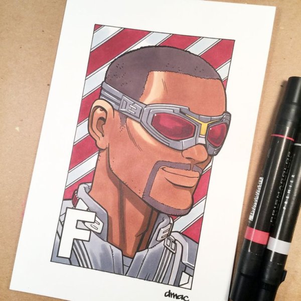 Рисунки фломастерами Марвел