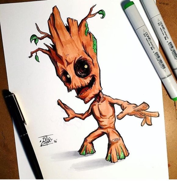 Тату Стражи Галактики Грут