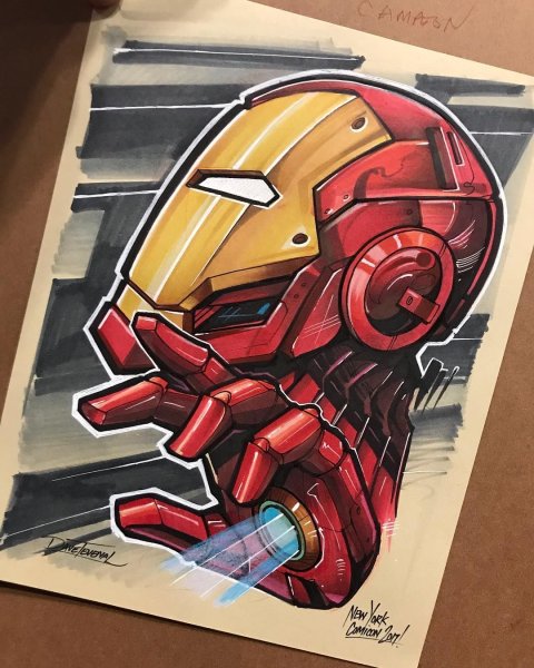 Железный человек тату эскиз