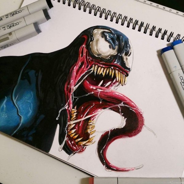 Веном для рисования маркерами