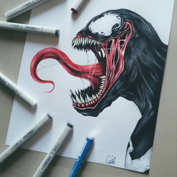 Веном для рисования маркерами