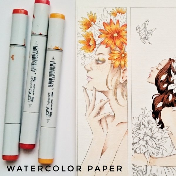 Аниме скетч маркерами для начинающих