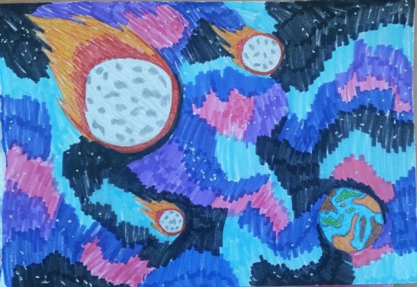 Космос фломастерами