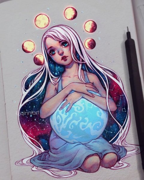 Космос рисунок фломастерами