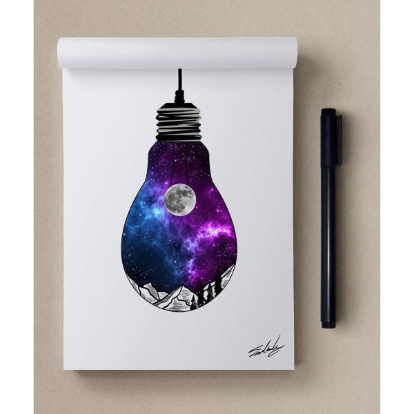 Космос маркерами