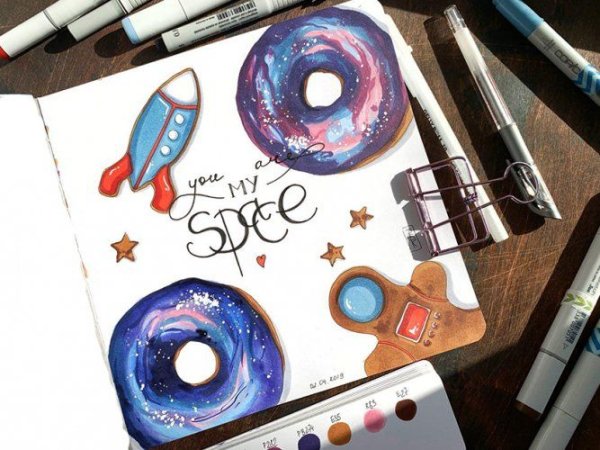 Ежедневник в стиле космос