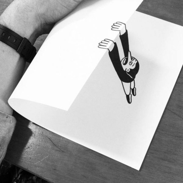 Рисунки маркером на бумаге