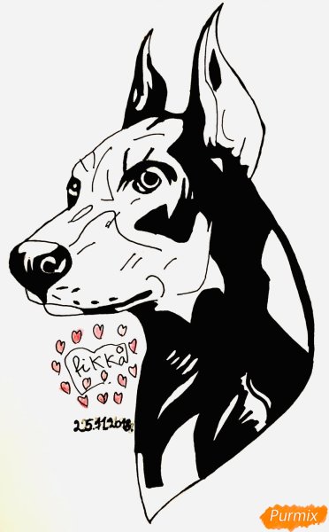 Татуировки собак эскизы